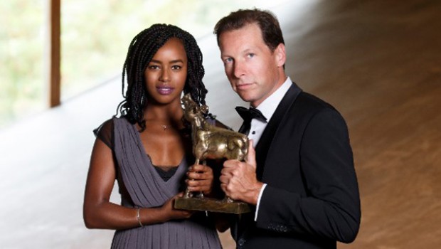 Herman van der Zandt en Eva Cleven presenteren Gouden Kalveren Gala 2016